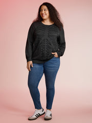 Skeleton Embroidered Crew Neck Sweatshirt