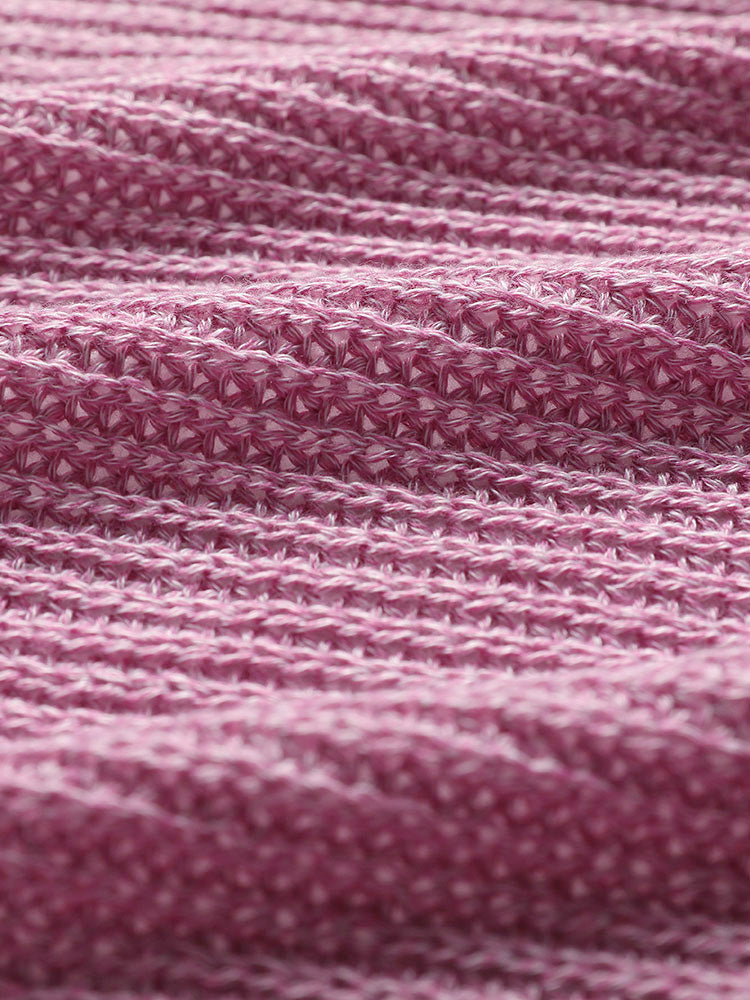 Solid Patched Pocket Lantern Sleeve Open Front Cardigan