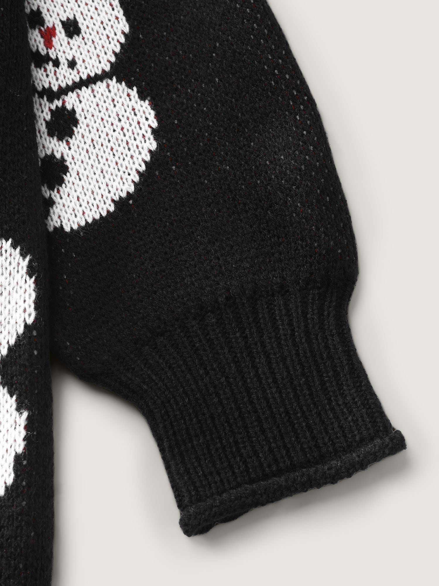 Snowman Jacquard Round Neck Pullover