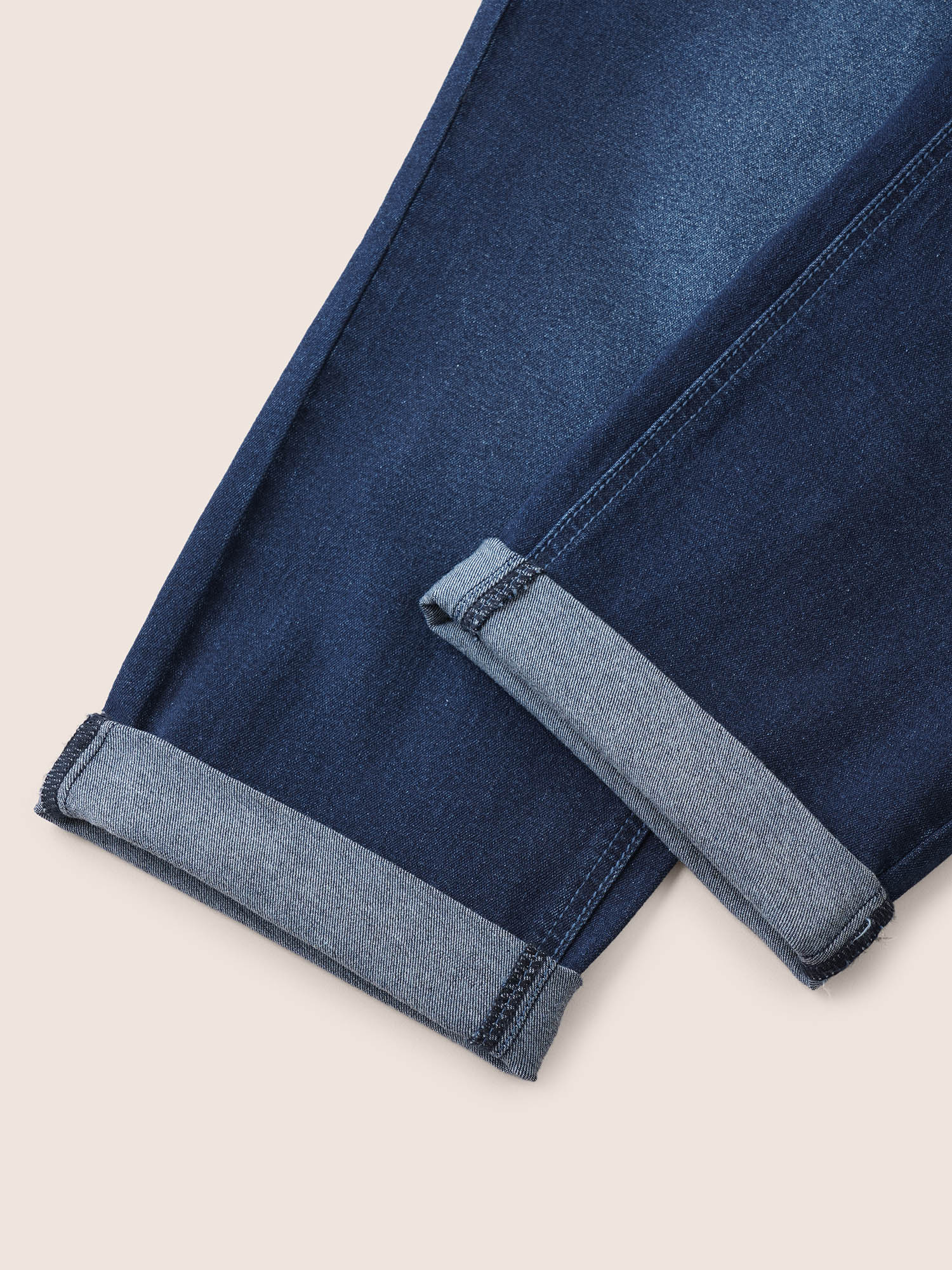 Bodycon Roll Hem Medium Wash Jeans