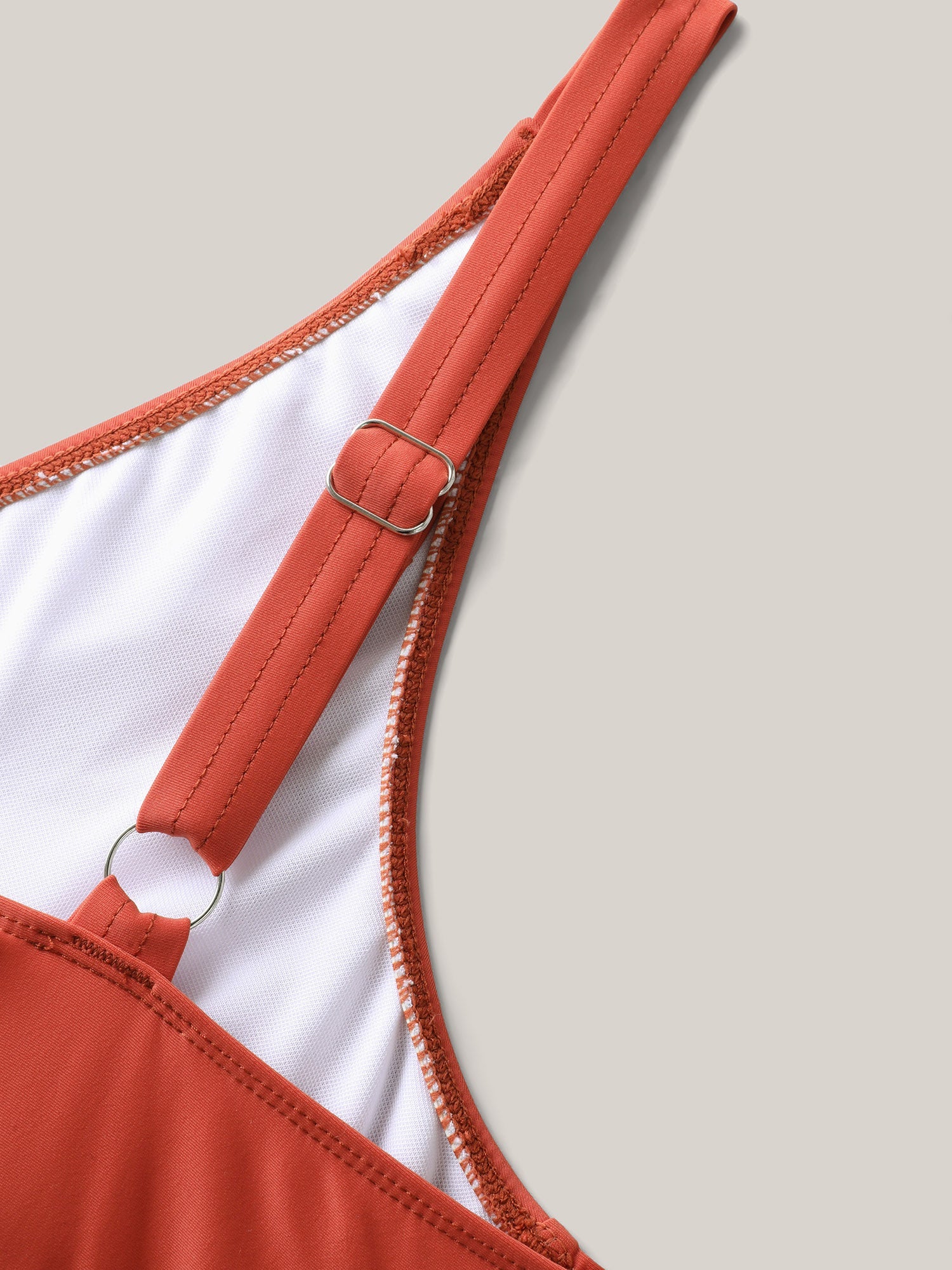 Sewn-in-Belt Bow Pockets Swim Dress