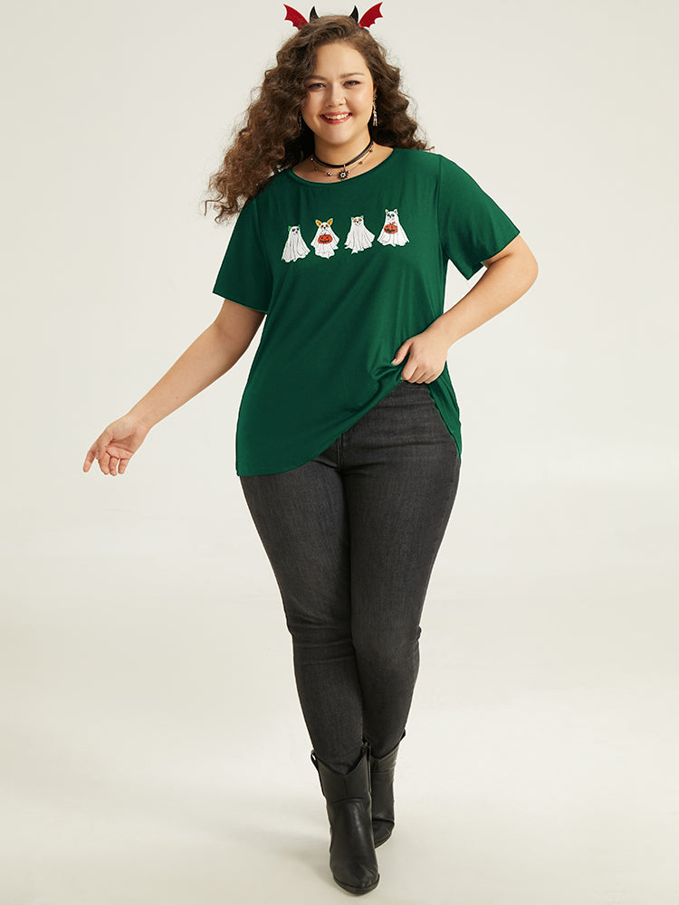 Supersoft Essentials Halloween Print Crew Neck T-shirt