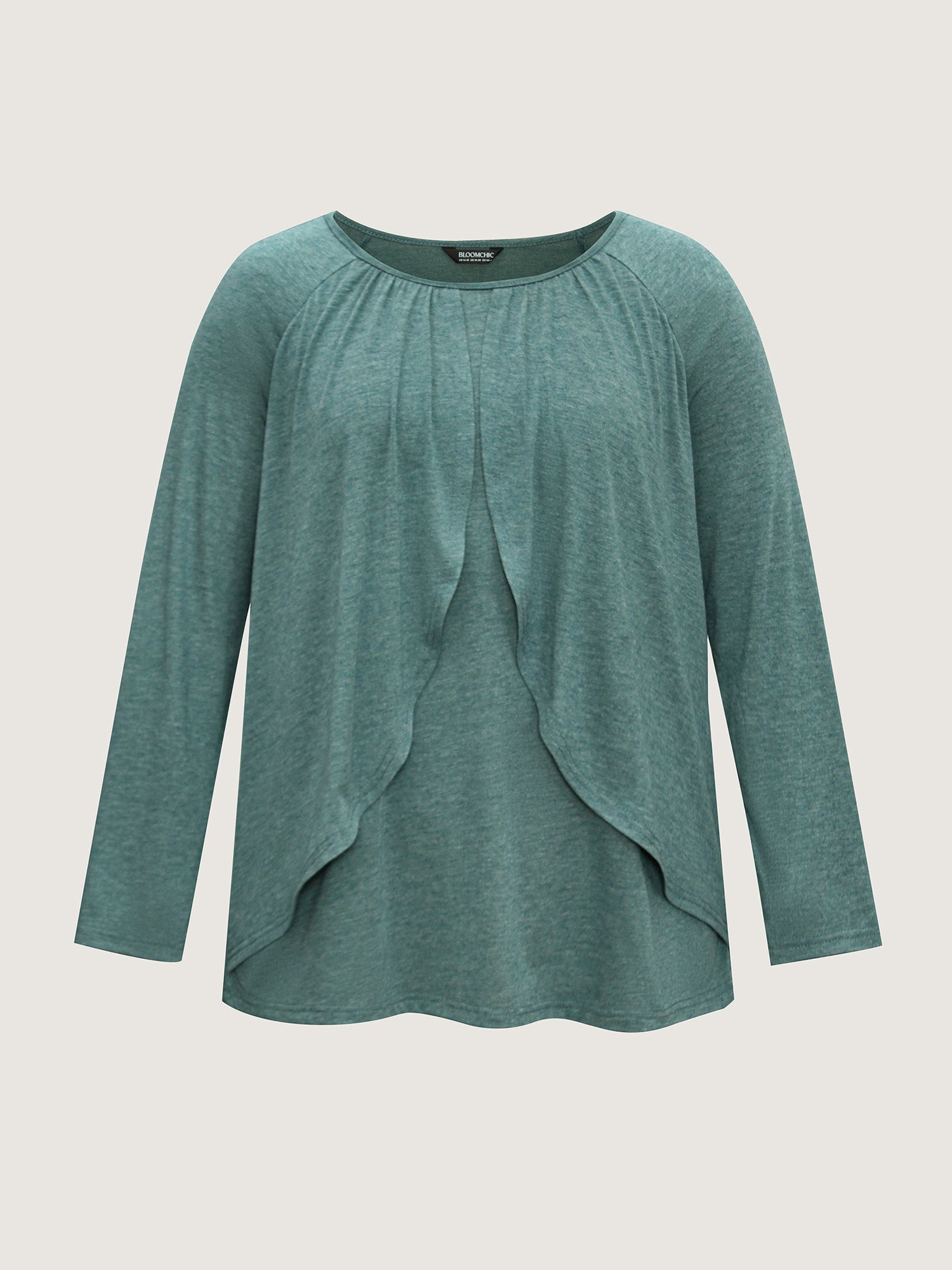 2-In-1 Gathered Ruffle Trim T-Shirt