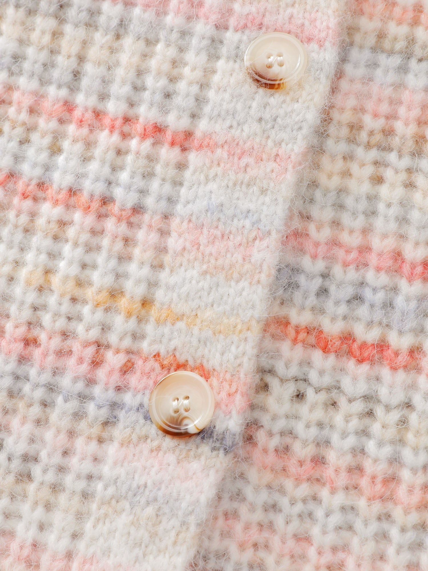 Heather Buttons Pockets Knit Cardigan