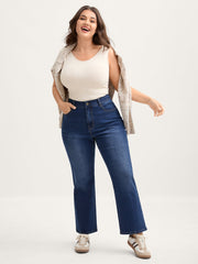 Classic Wash Stretchy Micro Flared Jeans