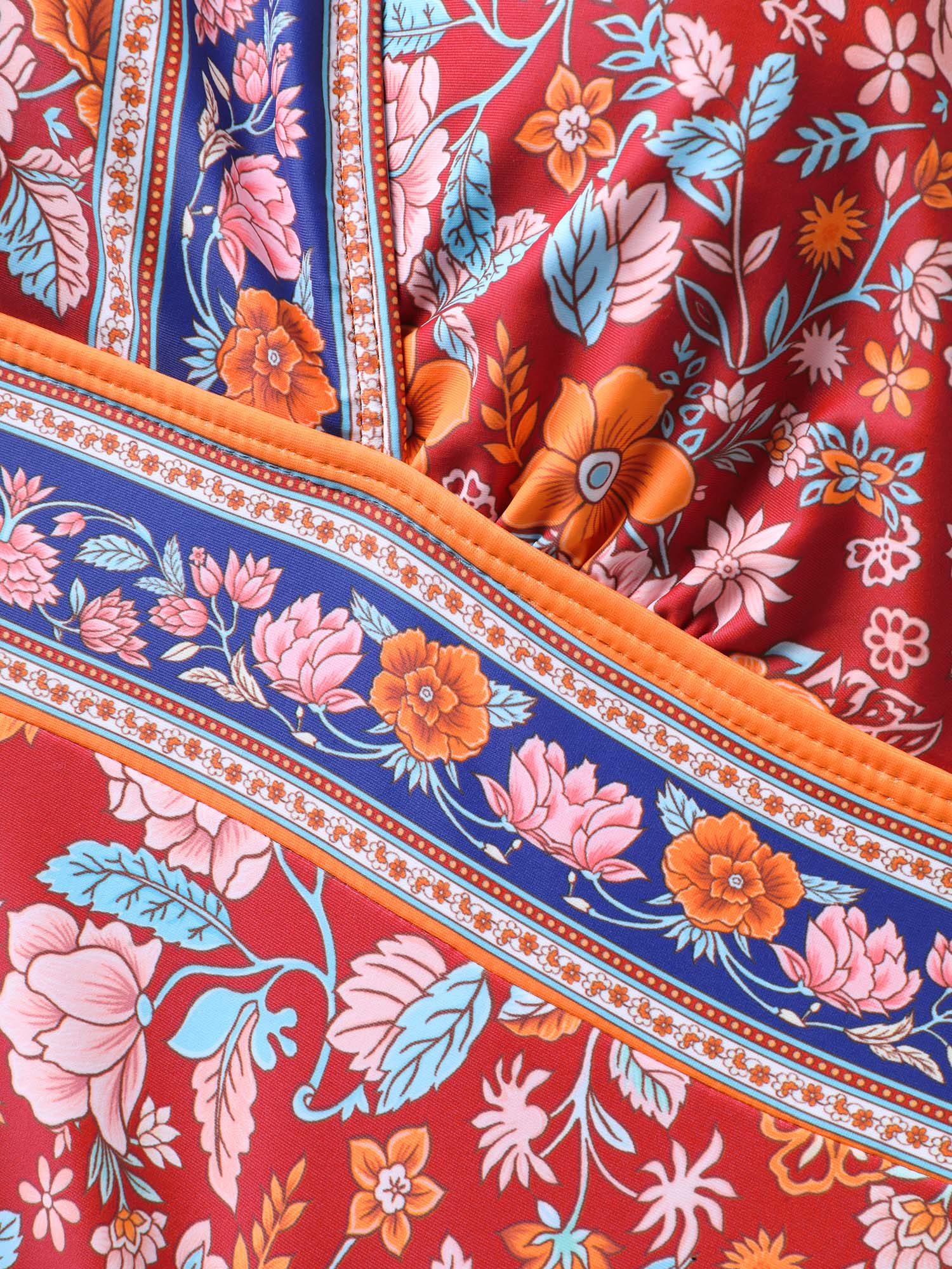 Floral Print Ruched One-Piece Swimsuit