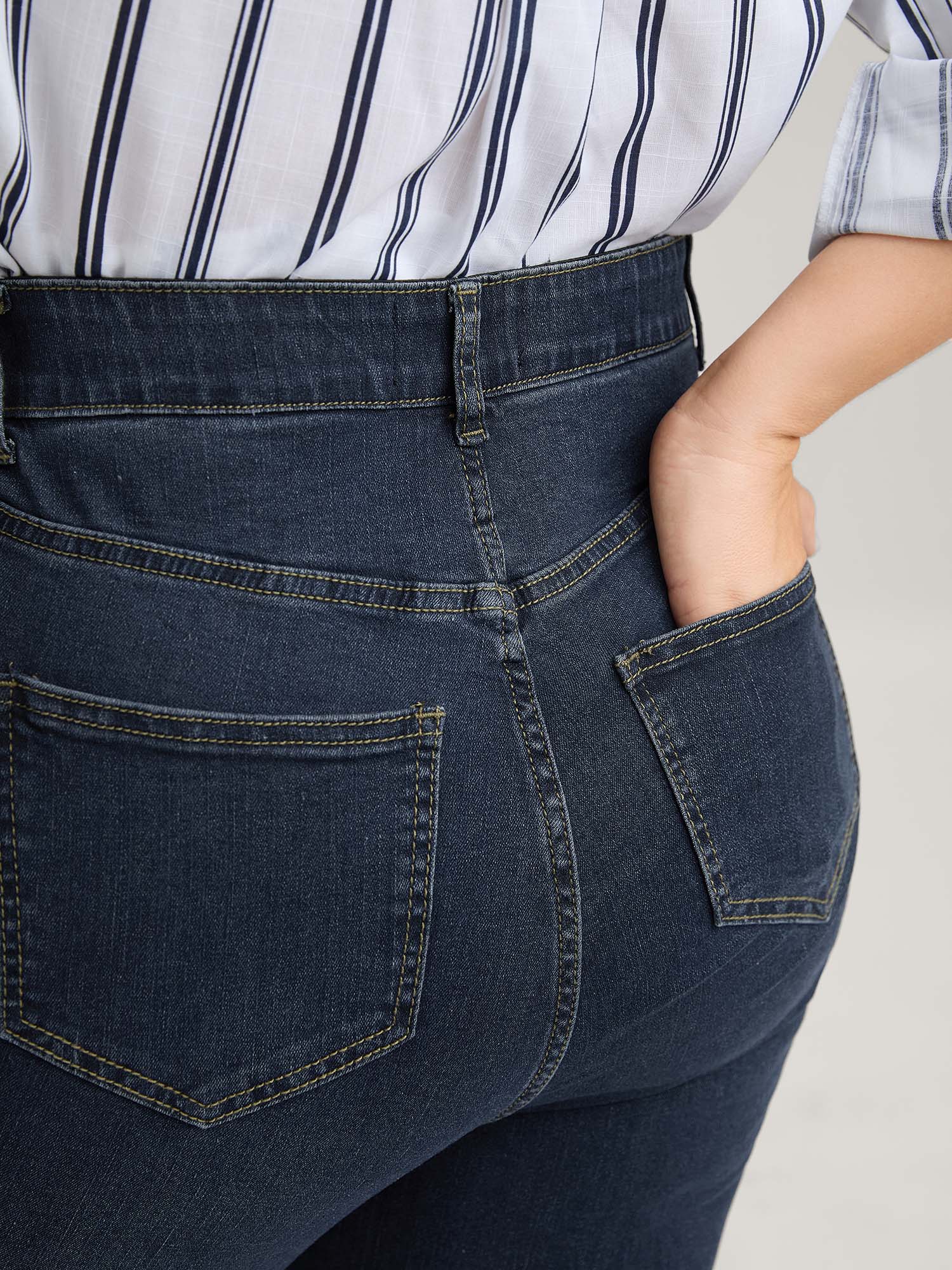 Skinny Very Stretchy High Rise Dark Wash Gap Proof Jeans