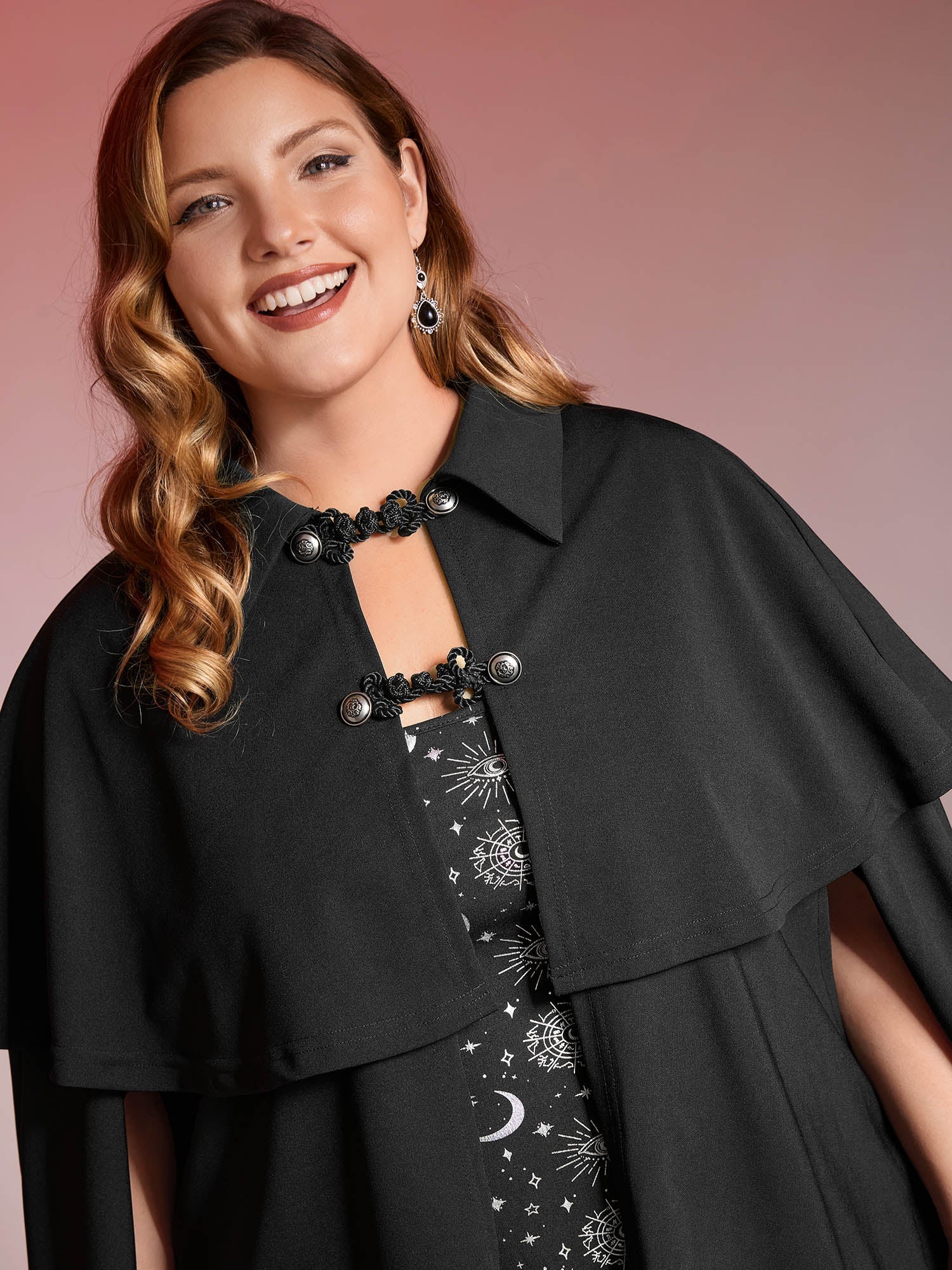 Halloween Gothic Stretchy Cloak Jacket