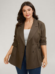Adjustable Waistline Relaxed Fit Blazer