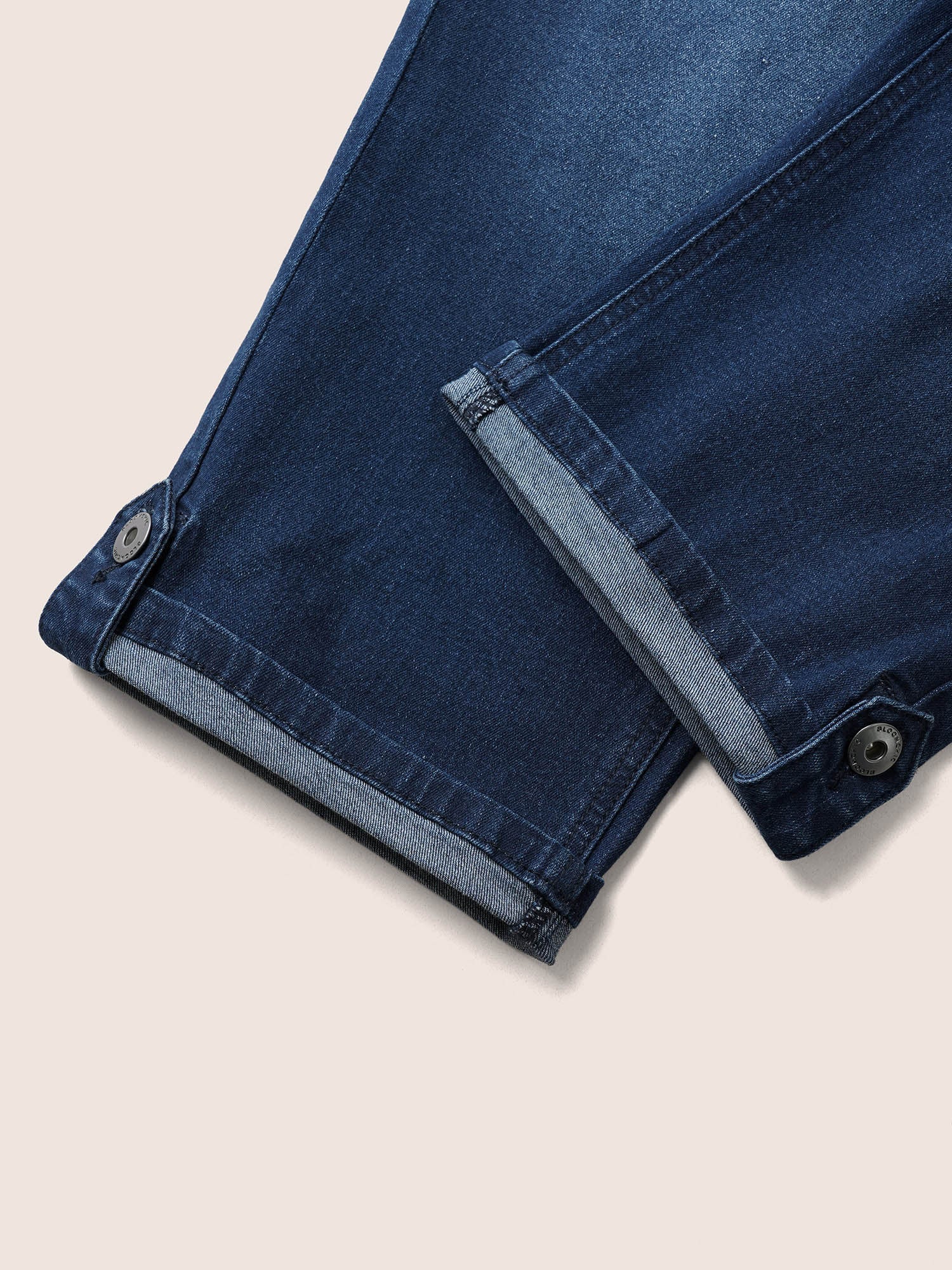 Plain Roll Hem Skinny Cropped Jeans