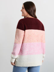 Soft Striped Contrast Pullover