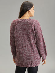 Heather Patched Pocket Open Front Cardigan