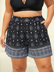 Boho Print Pockets Swim Bottoms