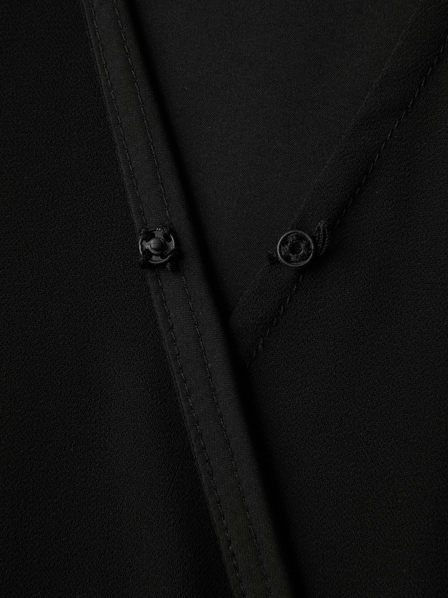 Sheer Chiffon Layered Skirt Belted Midi Dress