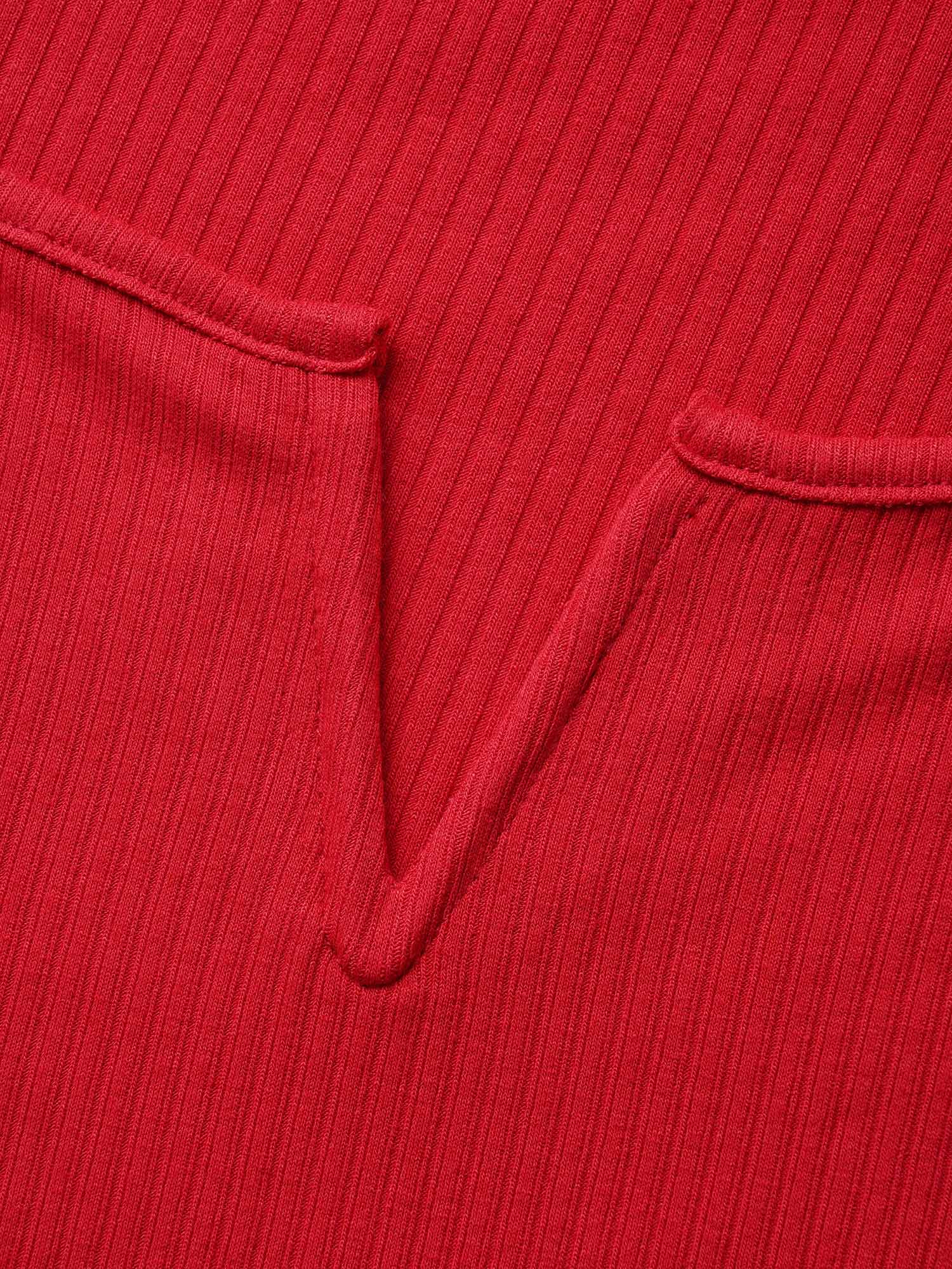 Solid Notched Collar Pit Strip T-shirt