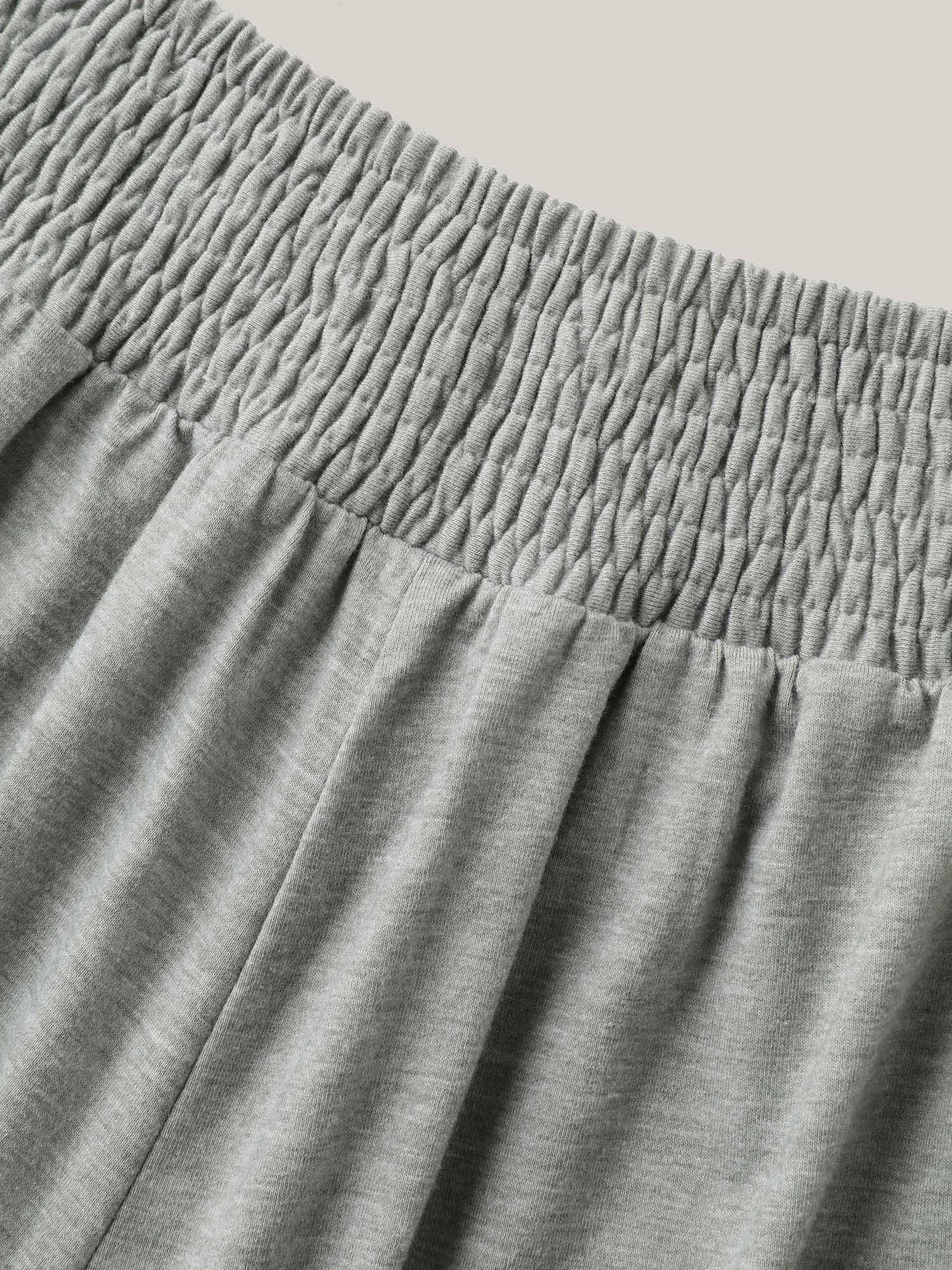 Shirred Waist Wide Leg Pull-On Pants