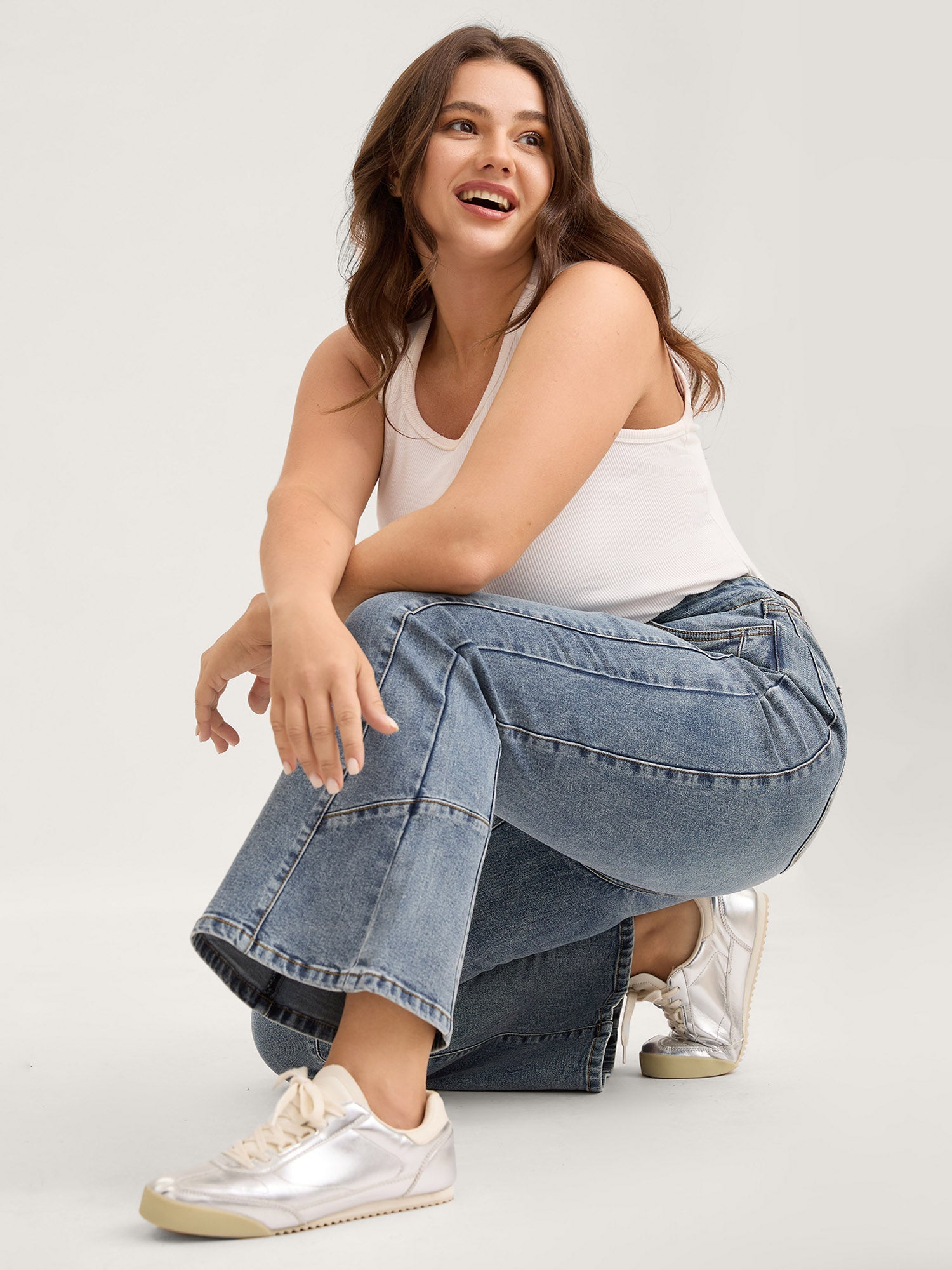 Sand Wash Bootcut Mid-Rise Jeans