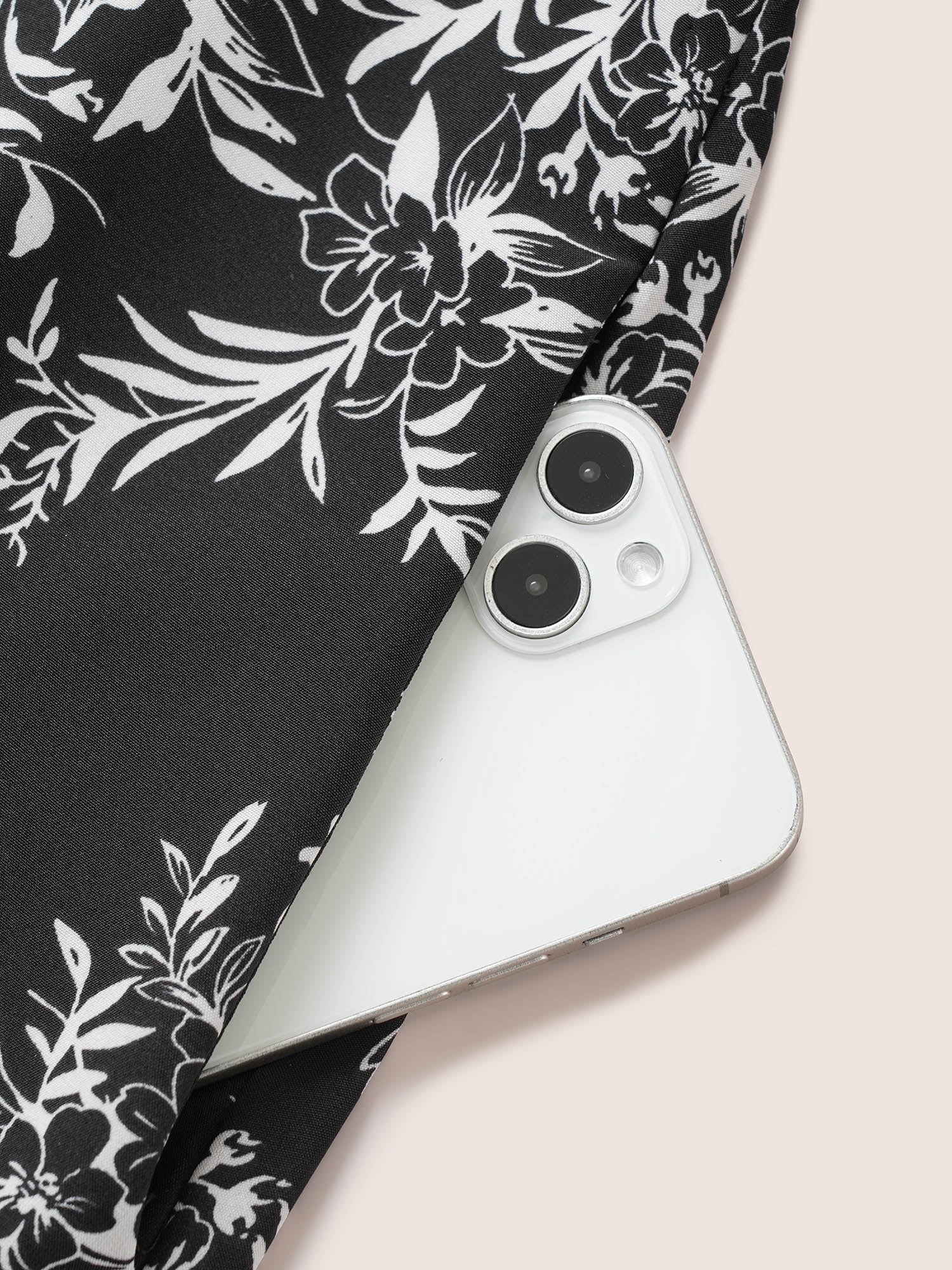 Silhouette Floral Print Ties Lapel Collar Dress