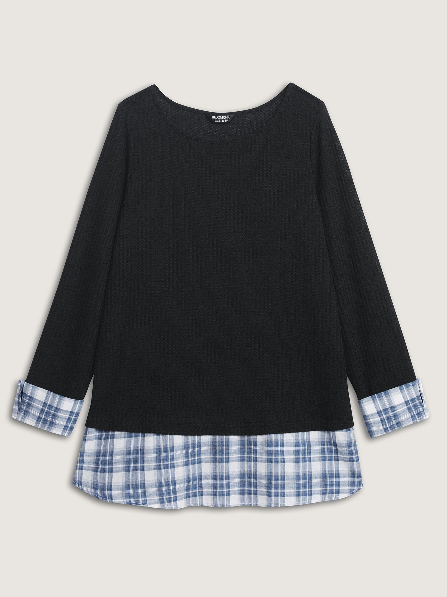 2-in-1 Checkered T-Shirt