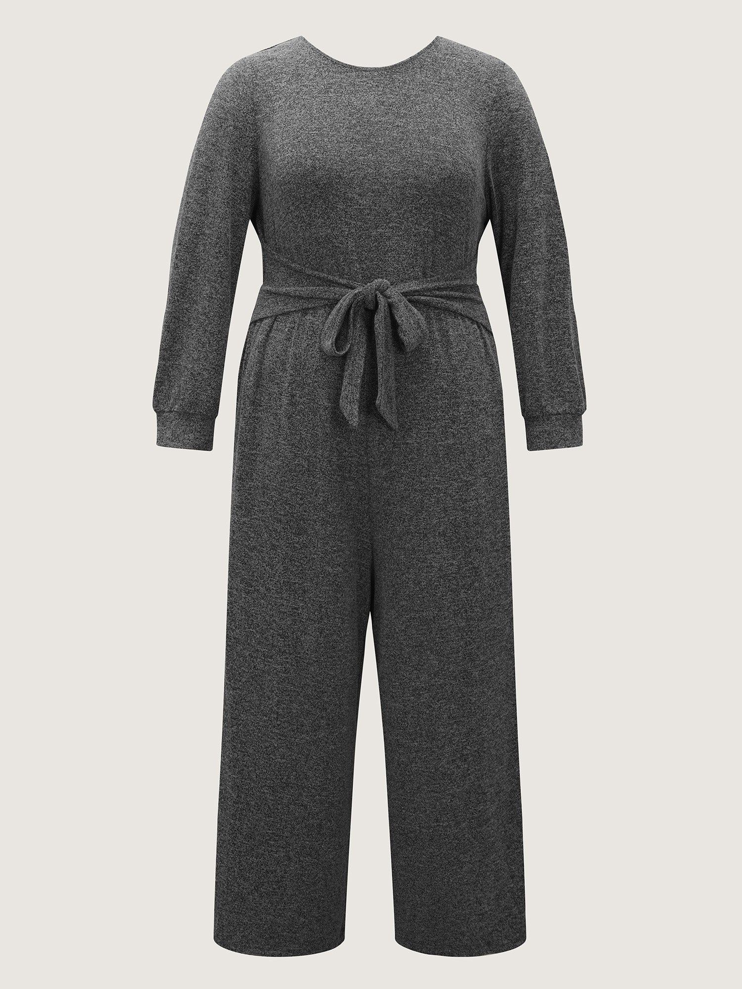 Supersoft Heather Cinched-Waist Jumpsuit