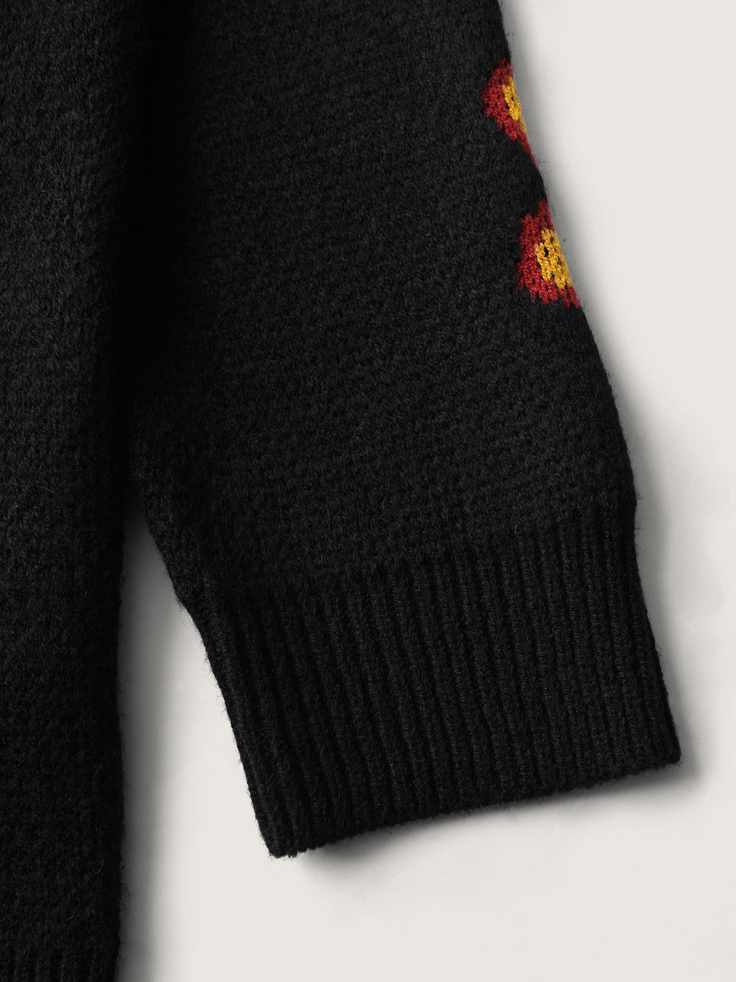 Floral Mushroom Print Jacquard Pullover