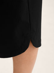 Shirred Waist Tie Straight-Leg Crop Pants