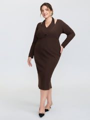2-in-1 Cozy Figure-Hugging Midi Dress