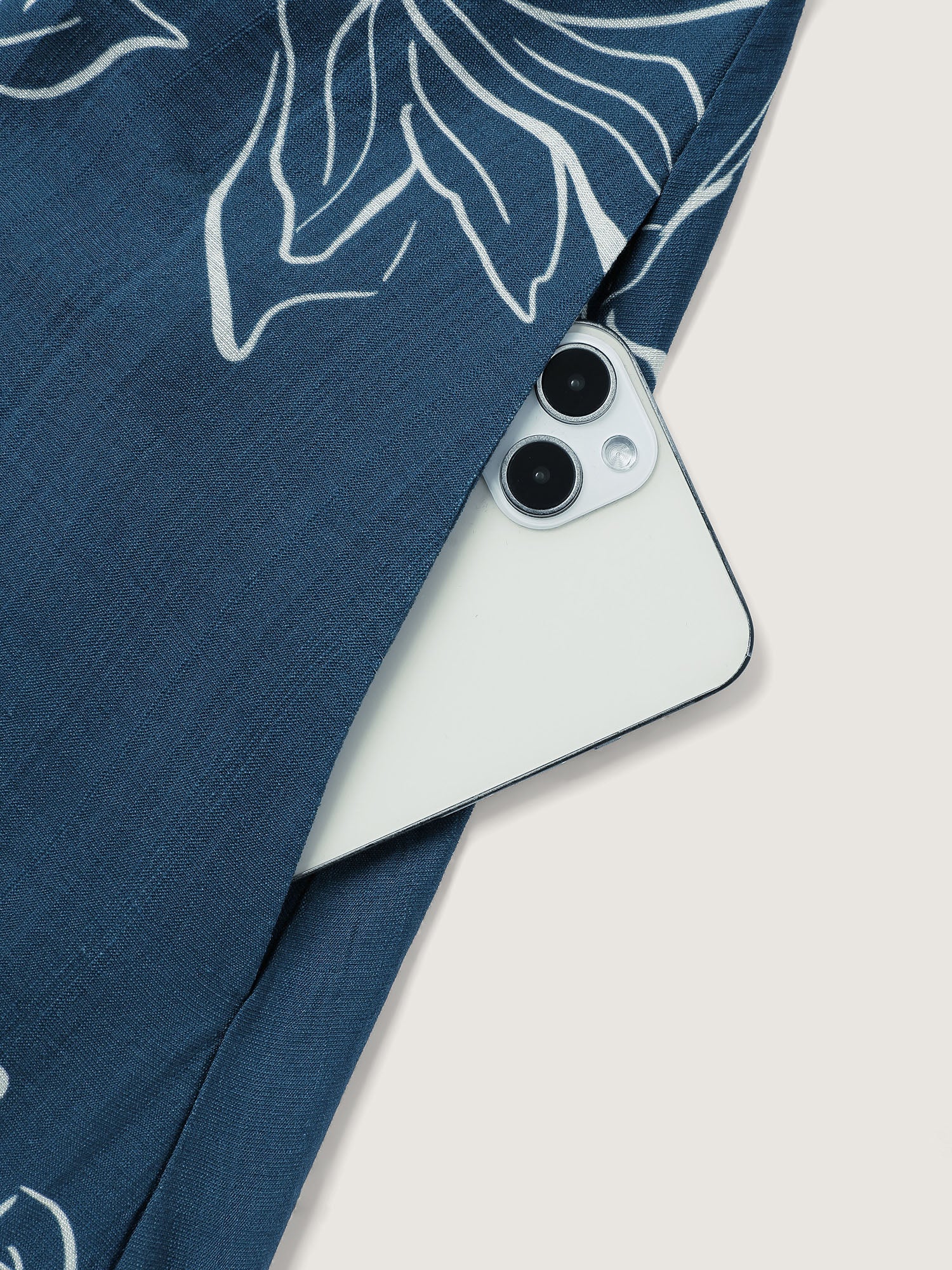 Silhouette Flower Print Wrap Neck Midi Dress