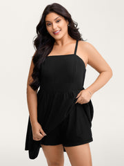 2-in-1 Adjustable Straps Mini Dress