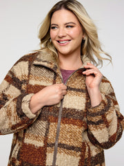 Fall-Ready Fluffy Zipper Jacket