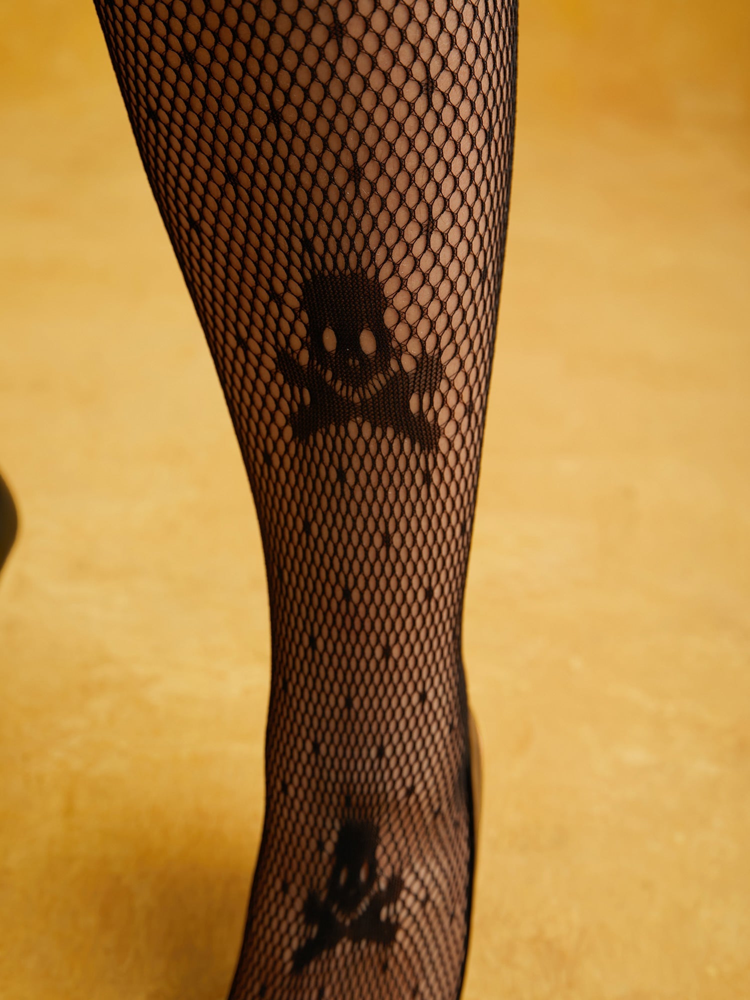 Skeleton Motif Sheer Stockings