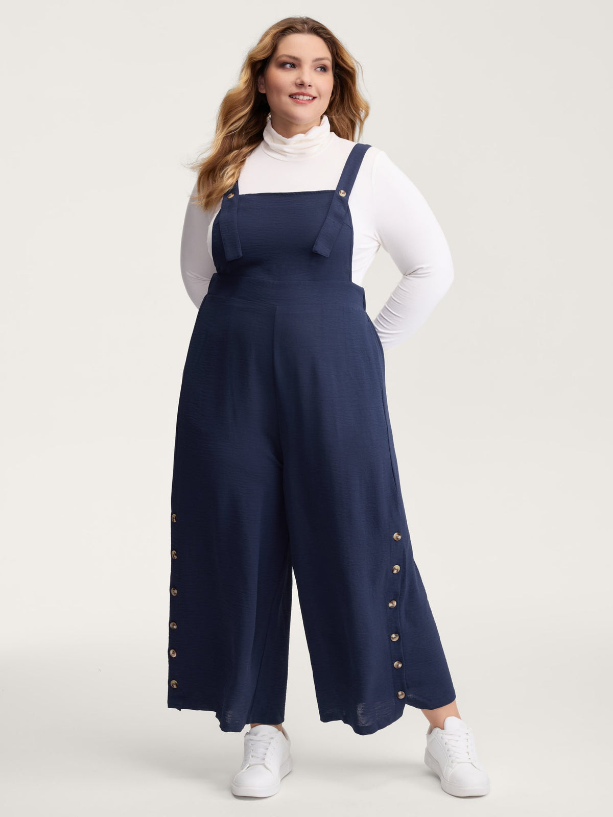 Adjustable Straps Stretchy Back Cut-Out Jumpsuit