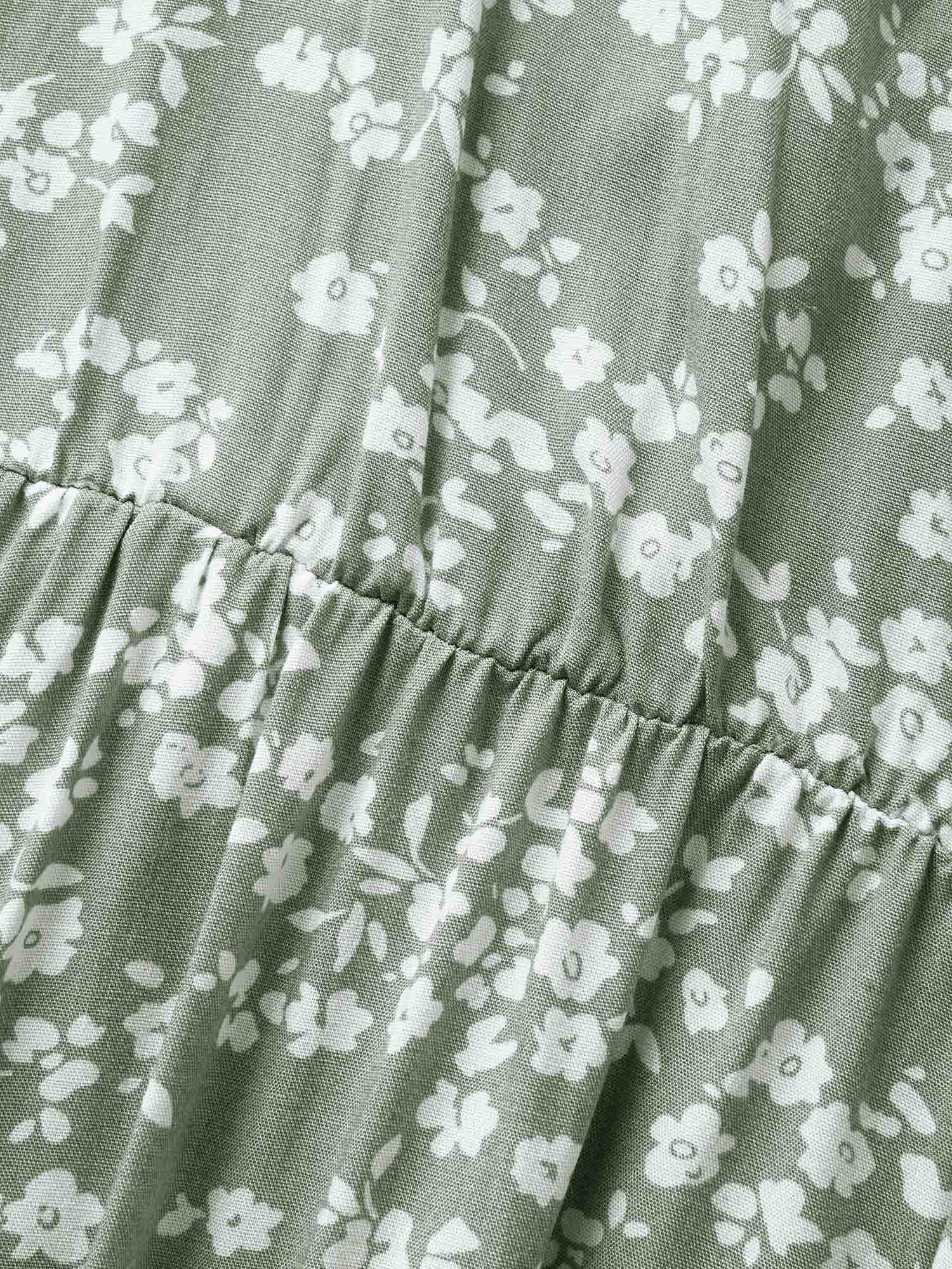 Bloom Dress - Flutter Sleeve Ditsy Floral Pocket Split Maxi Dress