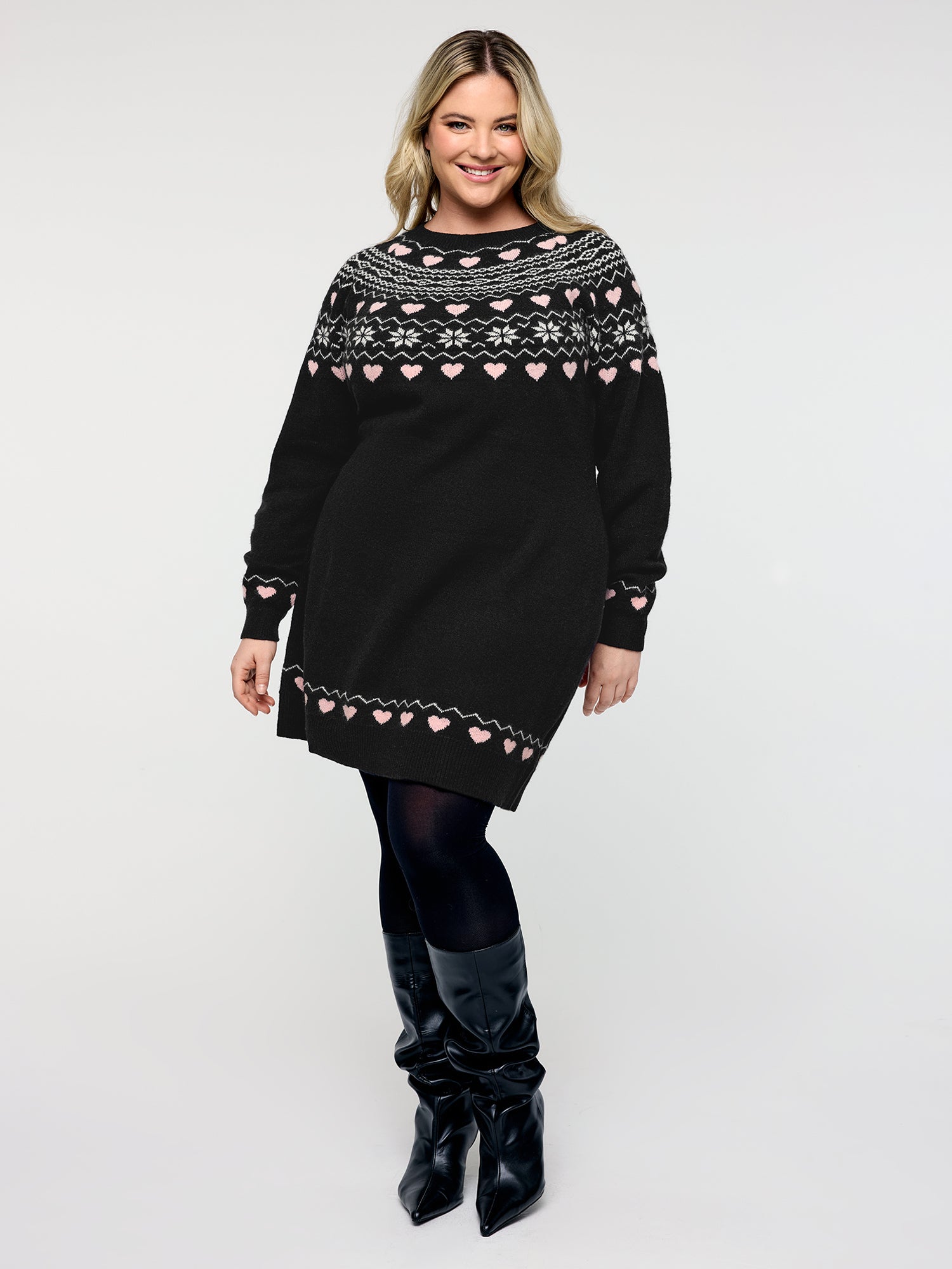 Fair-Isle Jacquard Midi Sweater Dress