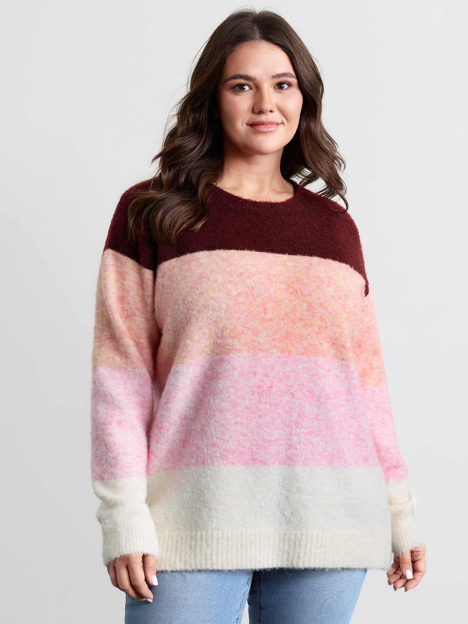 Soft Striped Contrast Pullover