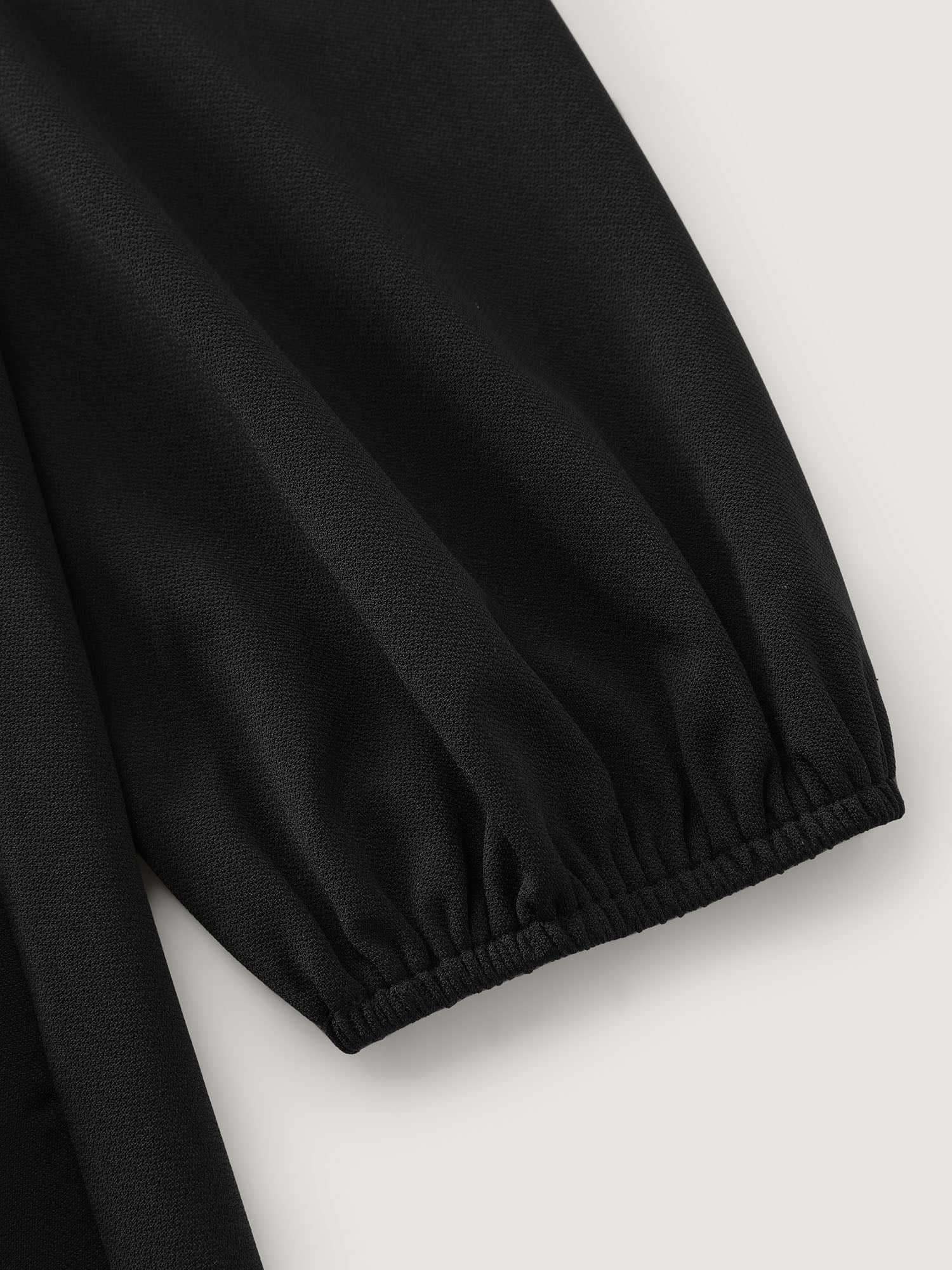 Sequin Embroidery Waist-Defining Pocket Knee Dress