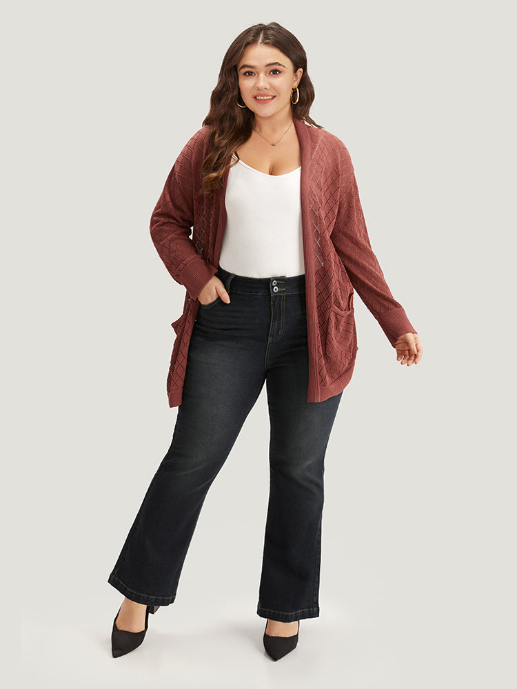 Plain Flare Leg Dark Wash Jeans