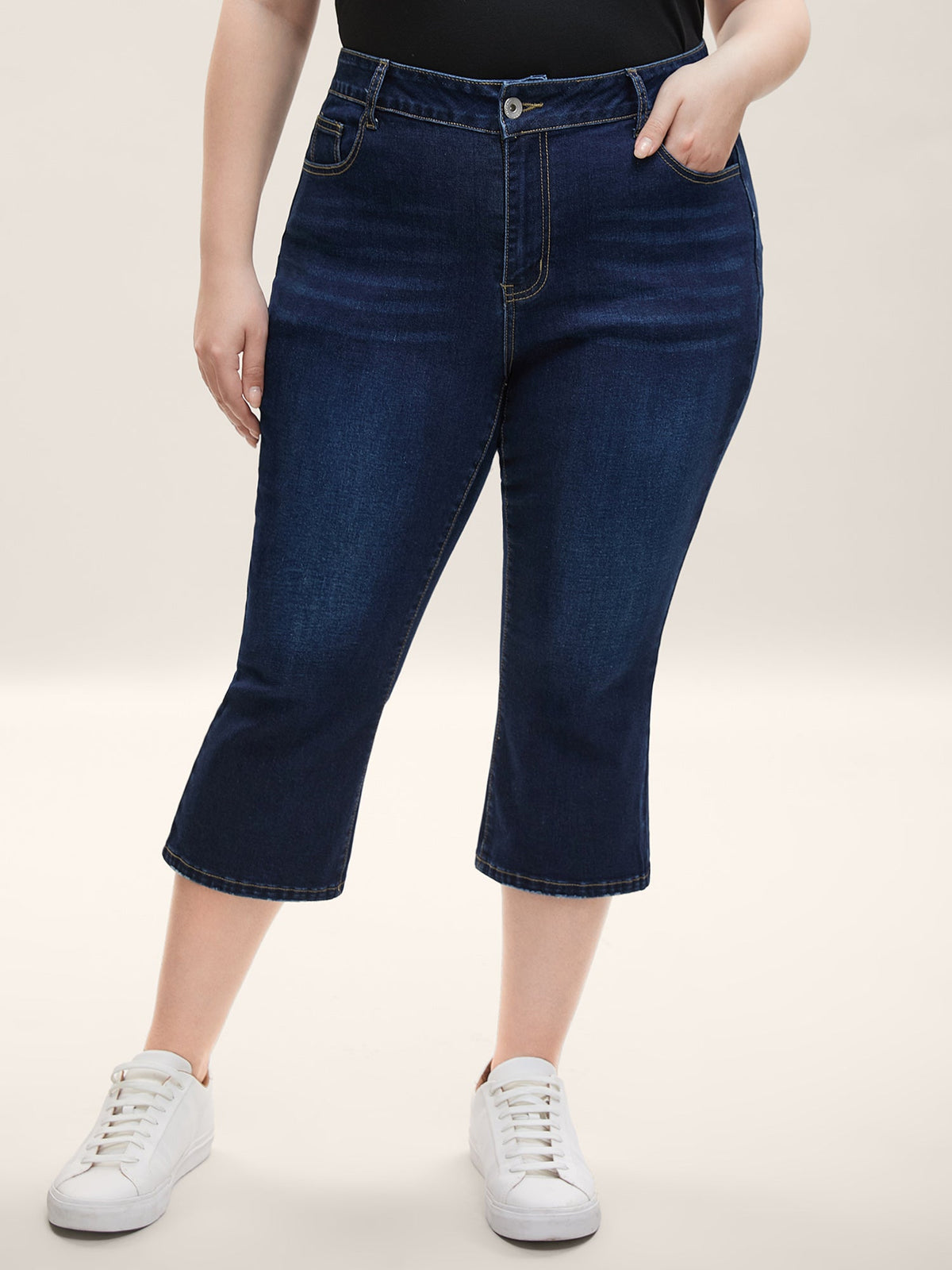Skinny-Fit Cropped Mid-Rise Jeans