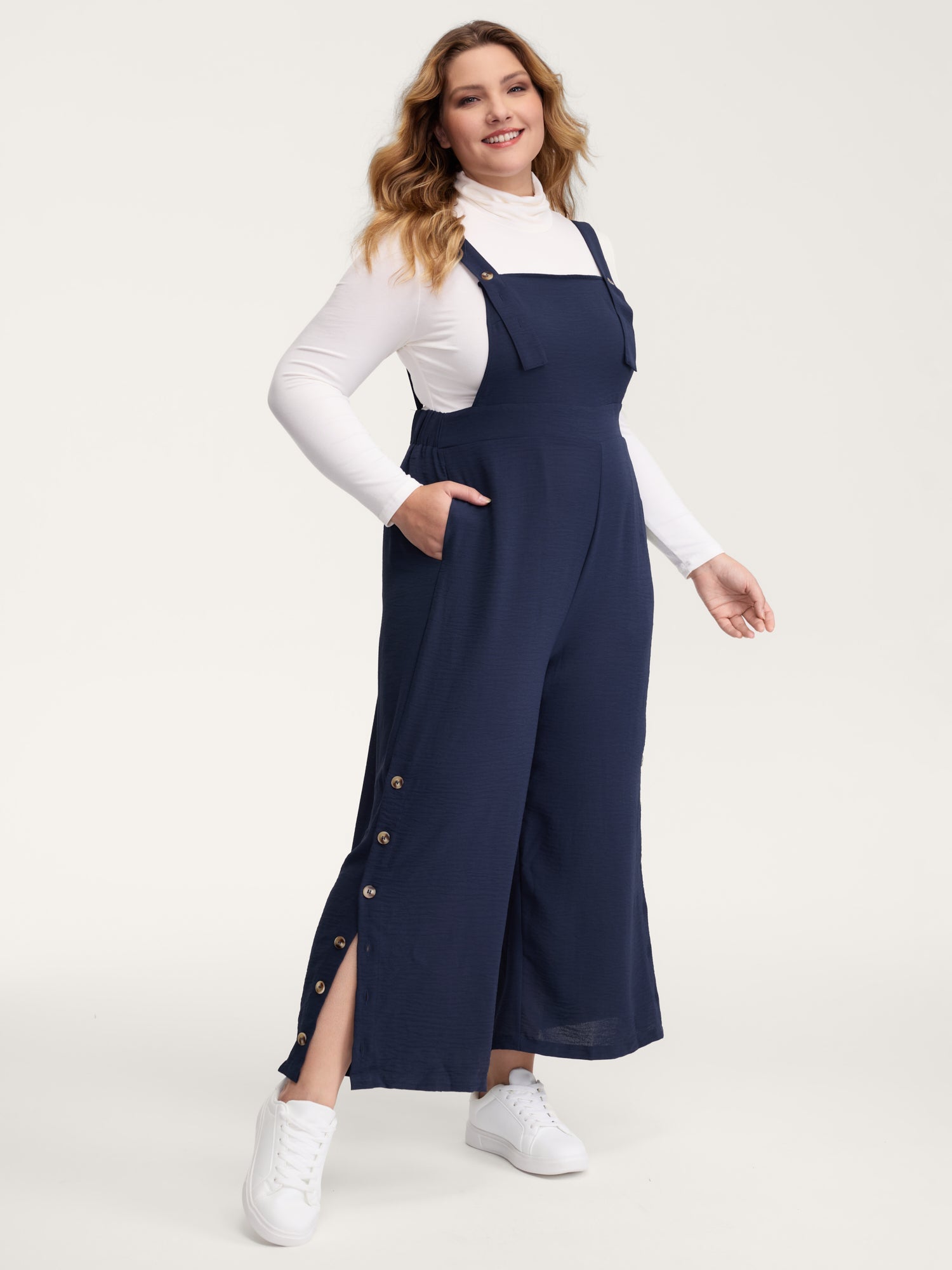 Adjustable Straps Stretchy Back Cut-Out Jumpsuit