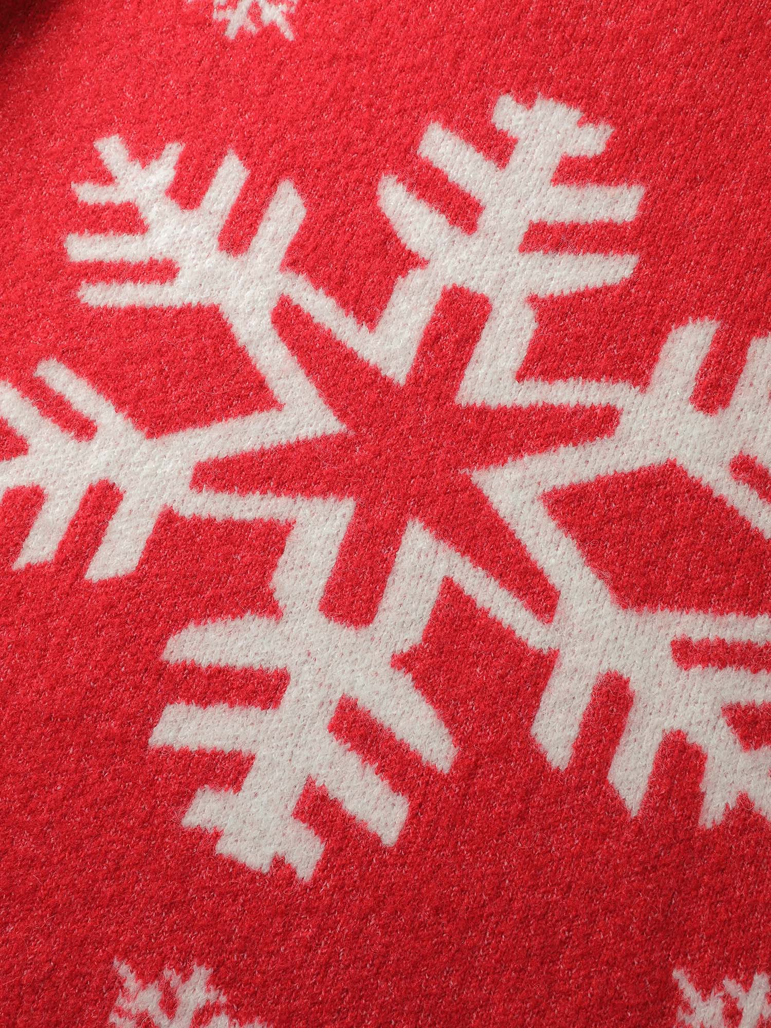 Snowflake Holiday Print Pullover