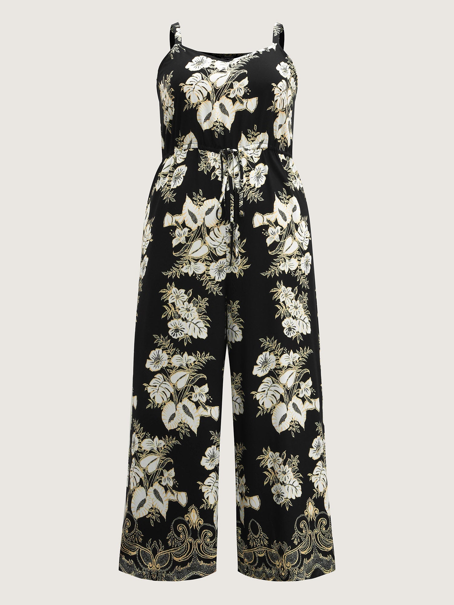 Boho Floral Cami Pockets Jumpsuit