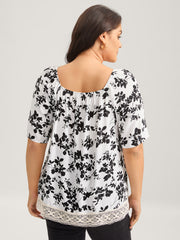 Silhouette Floral Lace Detail Blouse