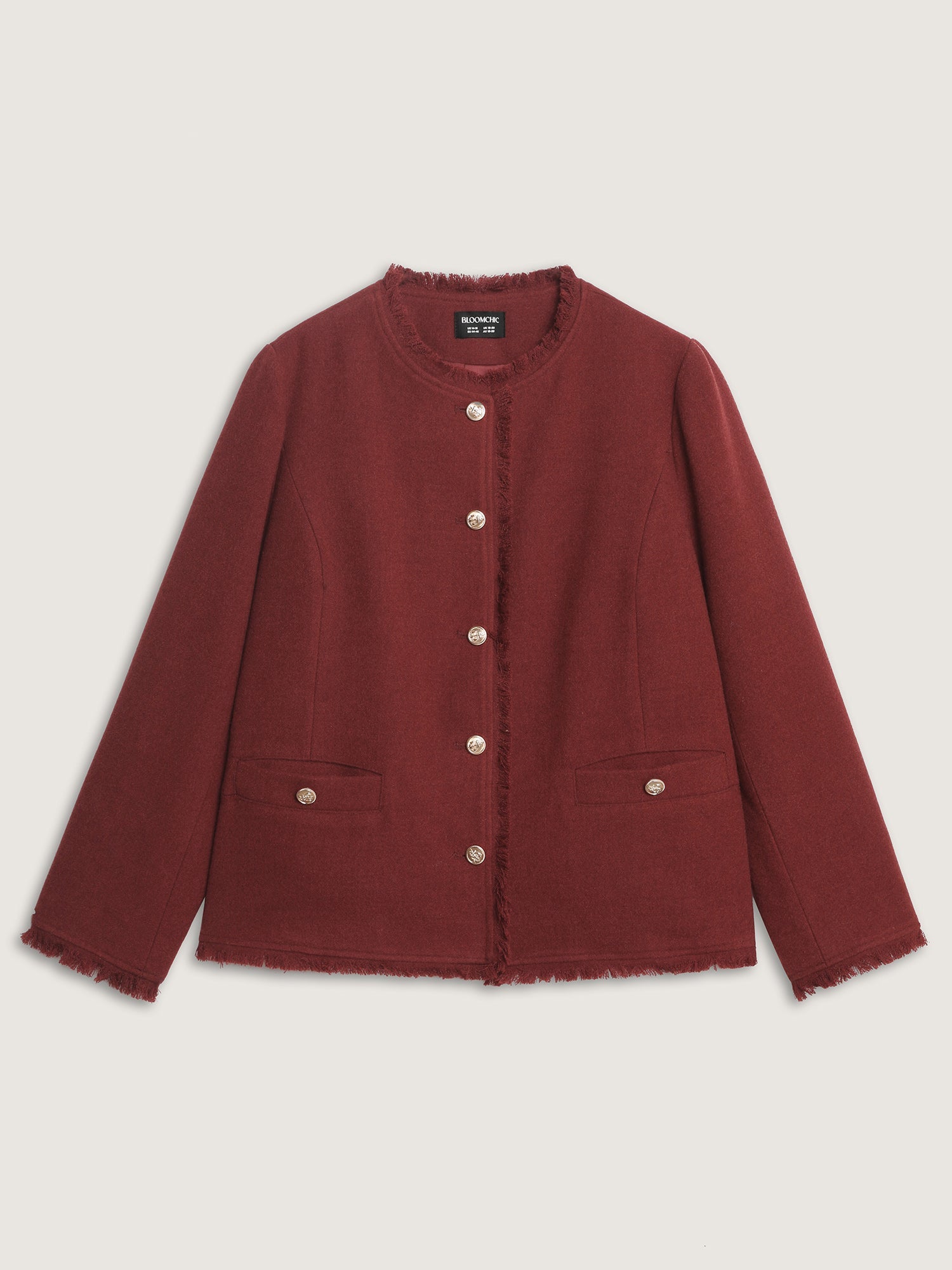 Frayed Edges Button-Down Jacket