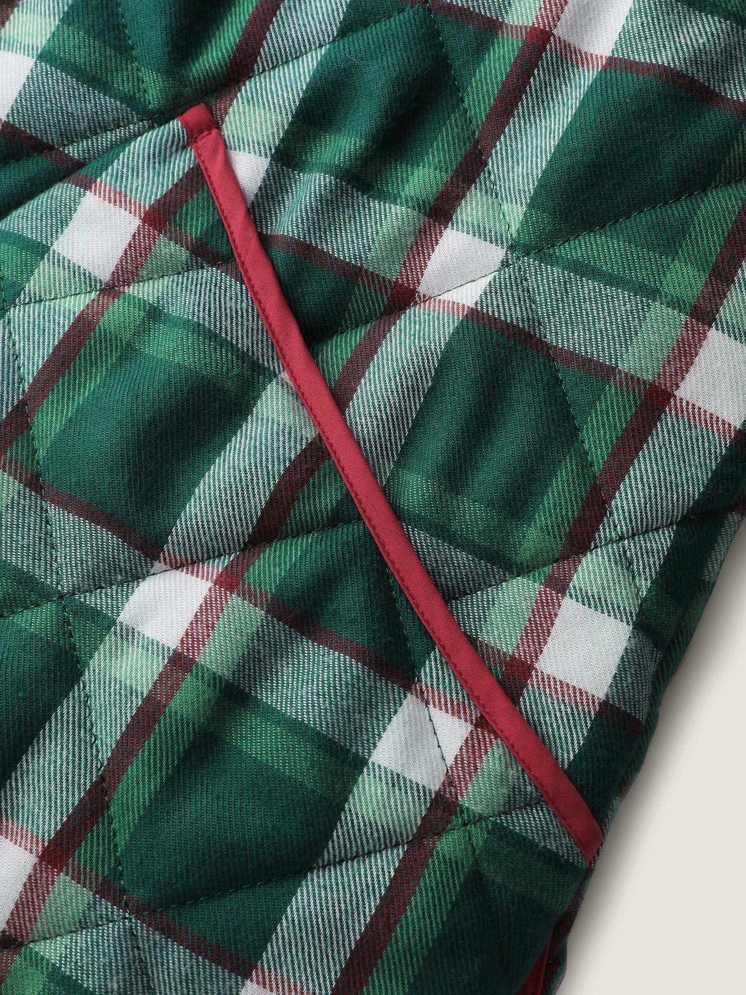 Checkered Pattern Button Quilted Jacket