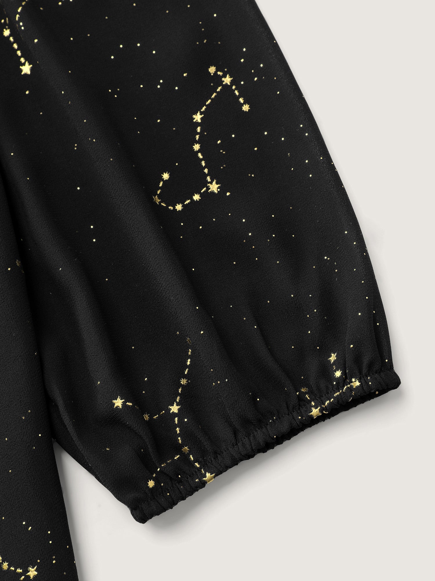 Shimmery Hot Stamped Shirred Pockets Party Dress