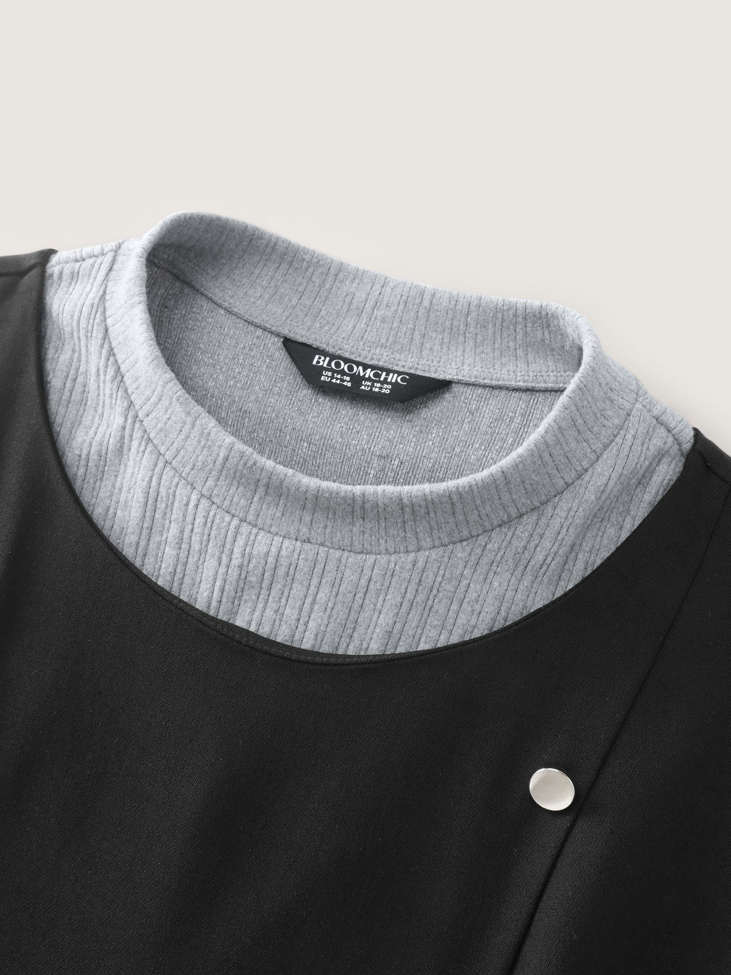 2-In-1 Button Detail Waist-Defining Midi Dress