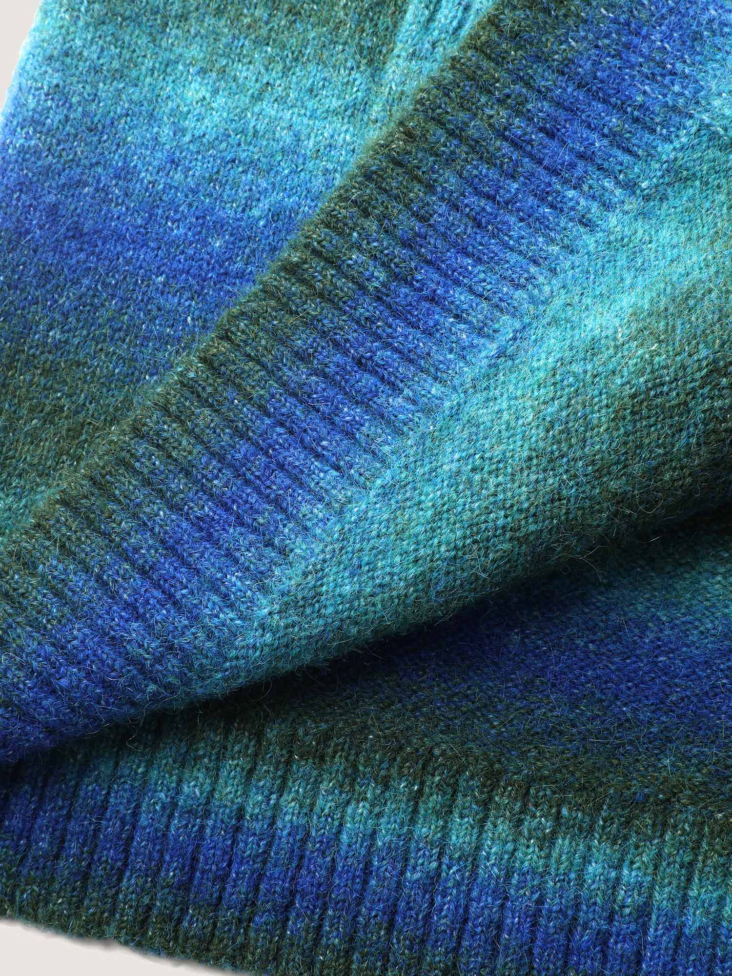 Heather Pockets Open-Front Knit Cardigan