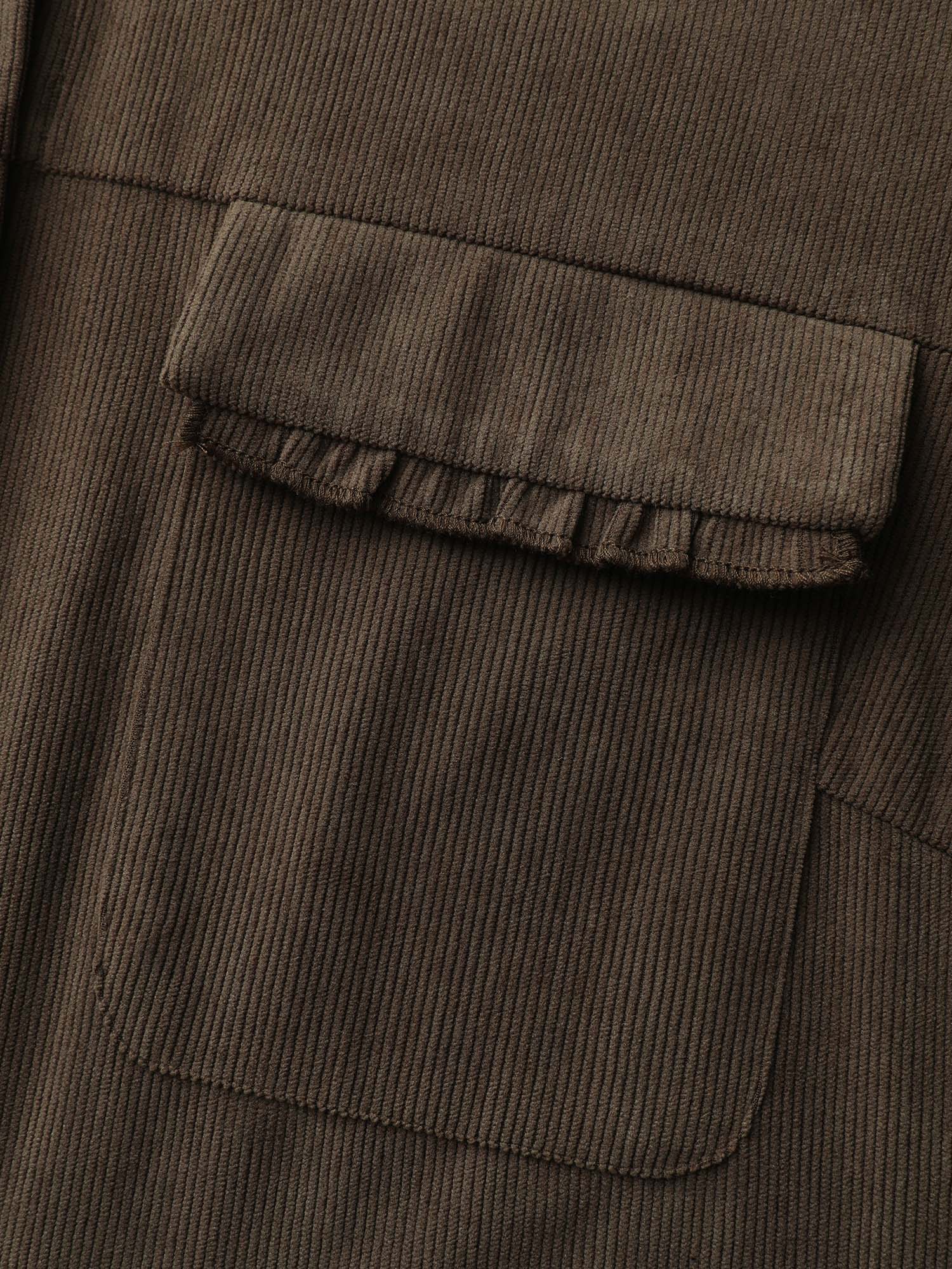 Textured Fringe Button Down Jacket