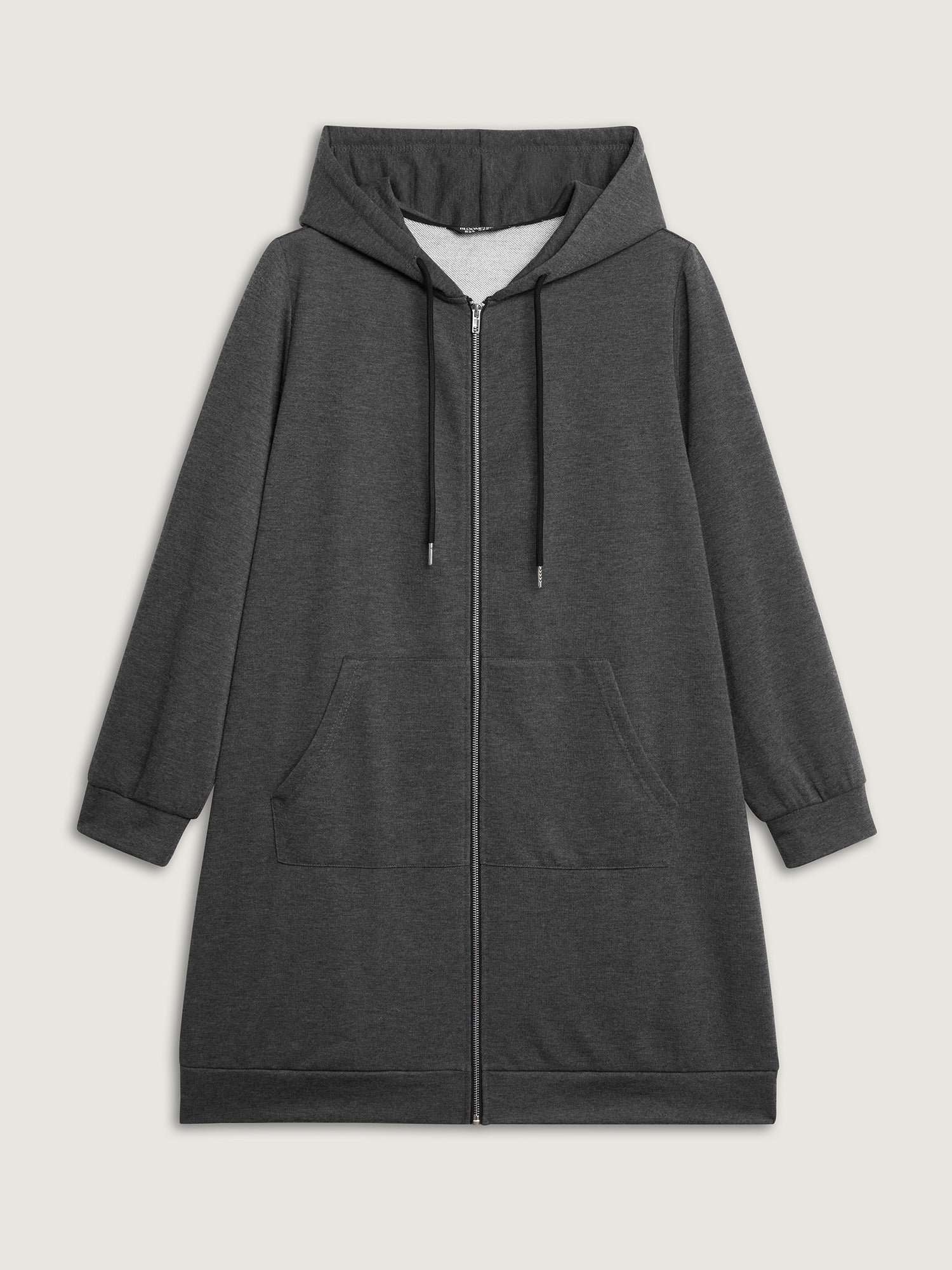 Sweatshirt Longline Solid Jacket