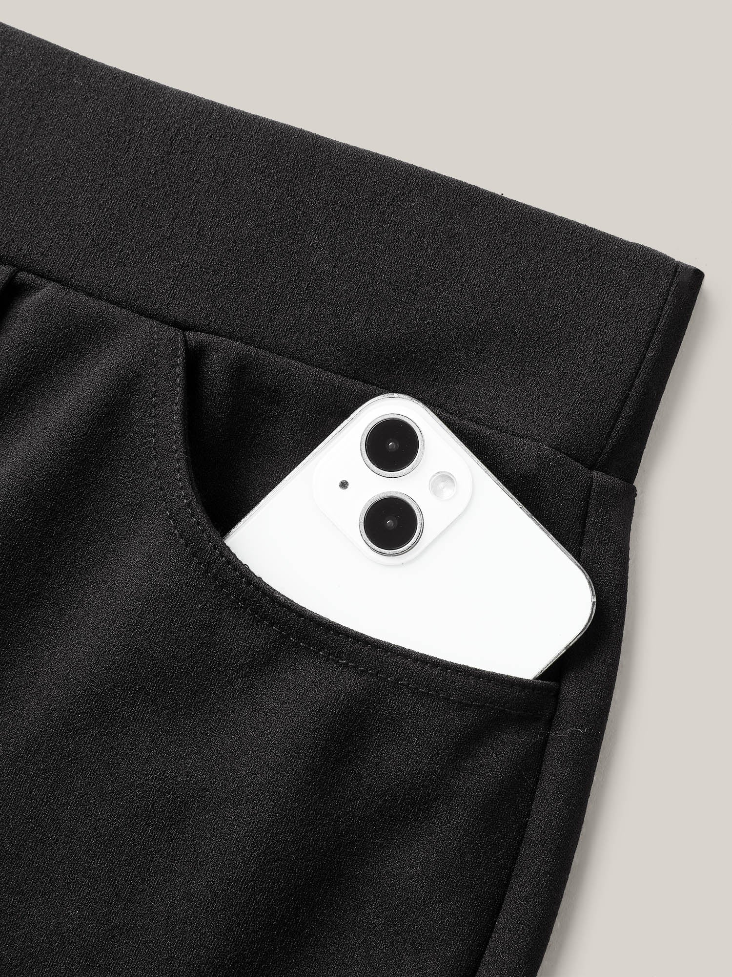 Seamed Bootcut Mid-Rise Pants